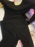 婧麒孕妇保暖内衣上衣秋衣秋裤套装月子服加绒秋冬产后哺乳睡衣女 黑色套装 XXL 实拍图