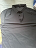 罗蒙短袖复古t恤男士夏季冰丝高端商务polo半袖衫截上衣百搭速干衣服 深灰 4XL 【建议180-190斤】-面料升级 实拍图