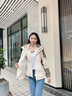 西域骆驼（VANCAMEL）冲锋衣男女加厚防风保暖登山服三合一可拆卸夹克外套连帽滑雪服 KY1818S卡其/土黄-女 M 实拍图