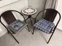 紫叶（ziye）阳台桌椅三件套户外桌椅仿藤椅小茶几组合铁艺休闲简约阳台小桌椅 实拍图