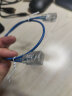 山泽 超六类网线细线CAT6A类无氧铜 万兆成品连接线 家用电脑宽带兼容千兆网络跳线 0.5米蓝色SZL-9005 实拍图