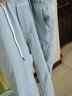 佐优品夏季牛仔裤男直筒宽松潮牌百搭潮流休闲长裤子男九分阔腿裤 浅蓝色 2XL 实拍图