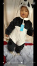 冬天婴儿连体衣熊猫儿童卡通动物造型睡衣服宝宝外出0-1岁秋冬装 黑色 YH832熊猫 (高100-108cm(31-36月) 晒单实拍图
