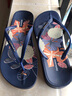 黑玛（Hotmarzz）人字拖女防滑防臭2024印花情侣款拖鞋女士夏季防滑夹脚沙滩拖鞋 0764-深蓝色 39 (253mm) 实拍图