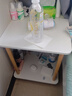霓峰小桌子迷你客厅家用小方桌沙发边几小户型阳台茶几简易实木腿茶桌 暖白色【40*40*53】升级加厚款 实拍图