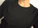 马莱华斯 纯棉男士短袖t恤内搭宽松夏季潮流百搭纯色半袖体恤ins大码男装 黑色 M 实拍图