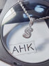 AHK26字母钛钢项链男女士百搭潮流情侣吊坠七夕情人节礼物送男女朋友 潮流满钻项链 【S】+品牌礼盒 实拍图