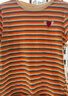 红蜻蜓 短袖t恤女新款2025年春夏季女装纯棉短袖女条纹女士打底上衣衫 橘色 2XL 【建议130-145斤】 实拍图