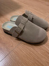 妙奕嘉勃肯鞋女春季半拖鞋女外穿博肯鞋子女厚底平底一脚蹬包头鞋休闲鞋 沙色勃肯拖鞋 37 实拍图