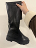 歌莱兔冬季过膝长靴女平底加绒加厚长筒靴高筒骑士靴秋冬 实拍图