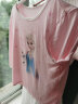 迪士尼Disney冰雪奇缘儿童睡衣女孩夏季薄款爱莎公主女童莫代尔中袖家居服套装 粉色 140  实拍图