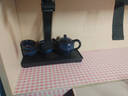 瓷牌茗茶具（cipaiming teaset） 茶具套装小套功夫茶壶便携一壶四杯家用会客泡茶器小茶台 窑变兔毫蓝一壶四杯+磁石干泡盘 实拍图