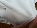 浪莎短袖T恤男半袖体恤衫透气半截袖男士夏天汗衫衣服五分上衣男装 白色 170/L 实拍图