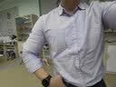 极麻透气男士柔软水洗牛津纺长袖全棉休闲百搭纯色衬衫宽松白衬衣潮男 749紫色 2XL 实拍图