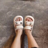 洁丽雅凉拖鞋女士夏季外穿防滑2024新款外出网红时尚沙滩厚底凉鞋女款夏 白色【雪糕兔兔6个】 35-36 （适合34-35码） 实拍图