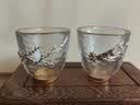 容山堂镶锡水晶玻璃茶杯主人杯单杯建盏加厚四君子品茗杯功夫茶具 锡花玻璃茶杯-兰 实拍图