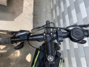 CRON-X JEANS自行车前灯山地车带喇叭可充电强光手电筒公路车灯电子铃铛骑行装备配件 2000毫安绿色 实拍图