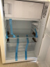 哈士奇圆弧复古冰箱冷冻冷藏单门宿舍家用小冰箱节能低噪 BC-130RDC 冰冻浅黄 实拍图