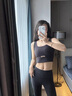 优姿集UZEG运动文胸女防震跑步外穿瑜伽服支撑美背心内衣健身上衣 碳素黑 S 实拍图