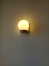 星粤美卧室床头壁灯现代客厅墙壁灯温馨创意LED过道灯实木装饰酒店灯具 圆球款 配LED灯泡 实拍图