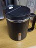 诗嘉丽茶杯茶水分离水杯不锈钢泡茶杯男分离杯杯子茶道杯男士办公室喝茶 茶仓可拆-黑500ml+盖子收纳勺 500ml 实拍图