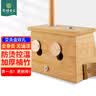 大明古艾竹制艾灸盒家用随身灸艾条艾柱温灸器艾灸仪器 楠竹双孔艾灸盒 实拍图