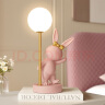 凡丁堡（FANDBO）兔子台灯卧室床头灯儿童房可爱书桌装饰摆件创意结婚生日礼物 粉色台灯 （乳白灯罩）+三色变光 晒单实拍图