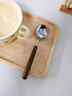 国风304不锈钢叉勺胡桃木圆勺高颜值木柄勺子叉子餐具套装汤匙 【胡桃木手柄】餐叉1支装 304抗菌钢 实拍图
