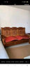 中酷 实木沙发三人位红椿木沙发中式现代实木客厅沙发仿古木质沙发 三人位+长茶几【海棠色】 实拍图