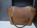 MICHAEL KORS礼物轻奢MK女包JET SET TRAVEL托特包 大号 牛皮棕色 实拍图