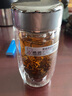 希诺（HEENOOR）双层玻璃杯鹅蛋茶杯弧形抗菌杯带滤网钛杯便携车载高档保温水杯子 烟灰【纯钛抗菌】 230ml 实拍图