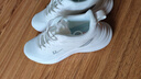 回力（Warrior）男鞋秋冬季新款运动鞋透气软底网皮鞋男休闲鞋子男轻便减震跑步鞋 白色-畅跑轻便软底 39 实拍图