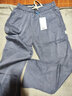 真维斯（Jeanswest）天丝休闲裤男春夏季薄款冰丝宽松直筒阔腿裤男柔软舒适透气长裤男 蓝色 2XL 实拍图