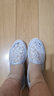 斯凯奇（Skechers）渔夫鞋夏季一脚蹬女鞋蕾丝透气懒人散步鞋休闲妈妈鞋平底单鞋 896020-LTGY/浅灰色 35 实拍图