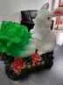 鑫大华威（xindhw）玉兔招财兔子摆件玉白菜家居客厅电视柜酒柜装饰品生肖兔年吉祥物 玉兔招财（翠玉）中号  实拍图