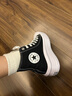 匡威（Converse）女子 ALL STAR系列 厚底高帮松糕帆布鞋 568497C 36.5码US6码 实拍图