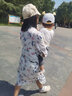 李宁运动卫裤女新款灰色棉感舒适秋冬季大码休闲训练裤子束脚针织卫裤 浅灰花 M 实拍图