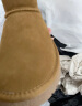 天美意靴子女商场同款厚底短靴休闲保暖女雪地靴CNA41DD3 棕色 36 实拍图