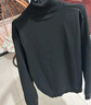 NASA GISS高领毛衣男秋冬加绒保暖针织衫男士毛线衣 高领黑色加绒 L  实拍图