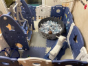 互悦宝宝室内围栏婴儿防护栏儿童地上爬行垫栅栏安全家用学步游戏乐园 1.5x1.8米蓝白围栏C套餐+1cm垫 实拍图