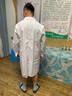 医缘医缘白大褂男女薄款透气修身学生实验服诊所医院大衣工作服印绣字 男白大褂长袖 L 实拍图
