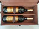 致绪红酒包装盒酒具葡萄酒礼盒皮箱子双支手提皮质装酒箱高档通用 凤尾纹双支（带酒具） 实拍图