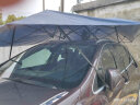 迈牛（mynew）全自动车衣遮阳罩 汽车遮阳伞智能防晒伞遮阳棚迈牛移动车篷车罩 藏青半自动4.2米（更轻） 实拍图
