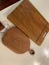 锦木源乌檀木实木切水果板家用整木婴儿宝宝辅食专用小砧板小菜板案板 乌檀整木-37*20*2cm 长方形 实拍图