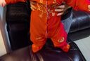 传乐星（CHUANLEXING）婴儿衣服满月百天唐装秋冬款拜年服男女宝宝周岁一岁抓周连体衣 刺绣唐装（秋冬加绒+帽袜） 80 码(17-20斤/6-10月)周岁 实拍图