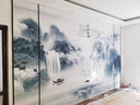高温微晶岩板电视背景墙瓷砖轻奢新中式客厅山水画影视墙佛山定制 定制图案尺寸联系客服 定制：高温微晶亮光岩板背景/6平方米内 实拍图