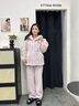Teenie Weenie小熊女士加绒睡衣秋冬季连帽加厚保暖家居服套装男 轻紫色（女款） M 建议162-169cm/115-135斤(女) 实拍图