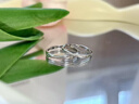 中国黄金（CHINA GOLD）足银莫比乌斯情侣对戒戒指男女银指环新款节日生日礼物送老婆爱人 莫比乌斯戒指【男戒】 实拍图