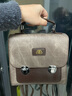 妙奕嘉女士包包女包双肩包女小背包高颜值迷你休闲时尚圣诞节礼物送女友 复古仿牛仔纹双肩包【棕色】 实拍图