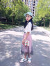 蓝贝妮童装女童夏季套装2025新款女孩裙子短袖洋气夏装儿童衣服大童女装 粉色 150 码建议身高140CM 实拍图